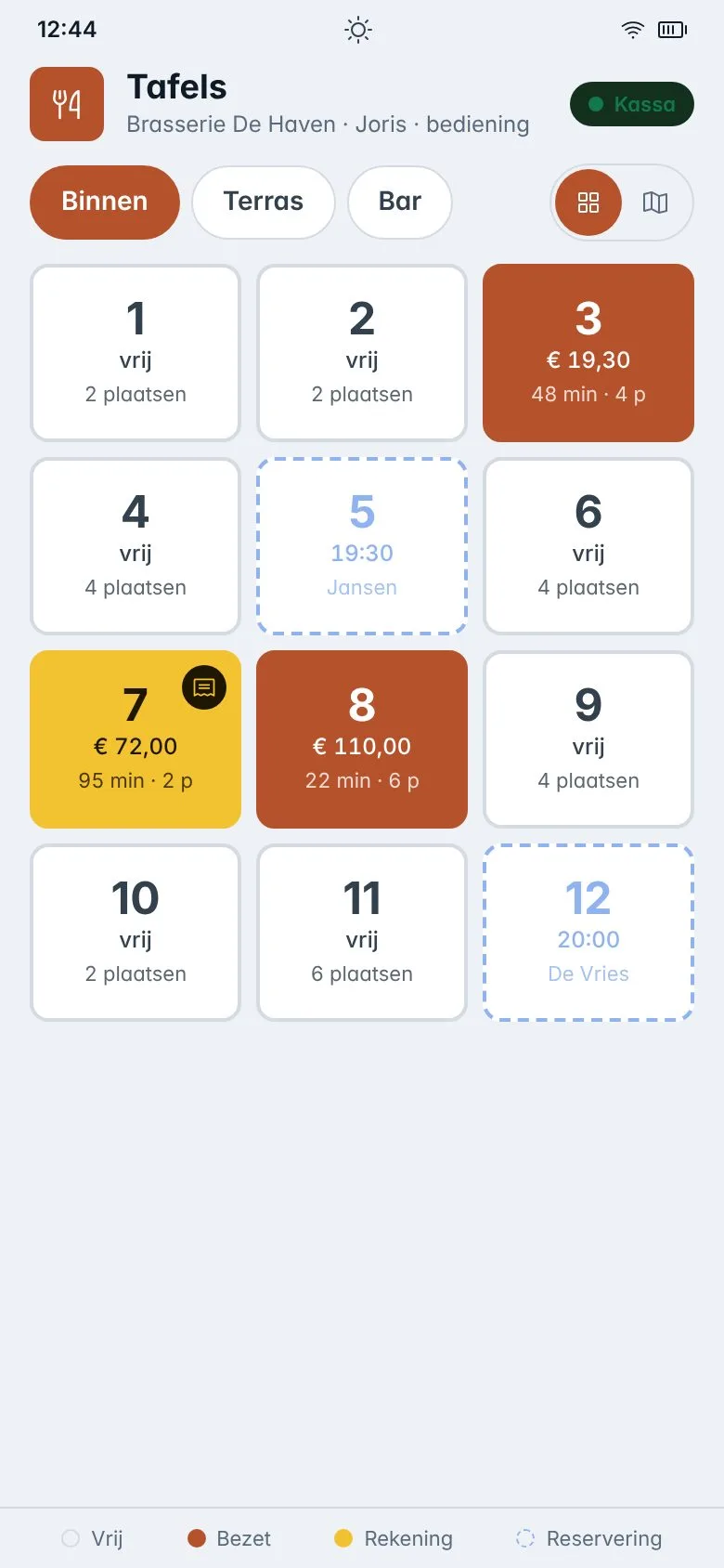 Bestellen aan tafel met de telefoon